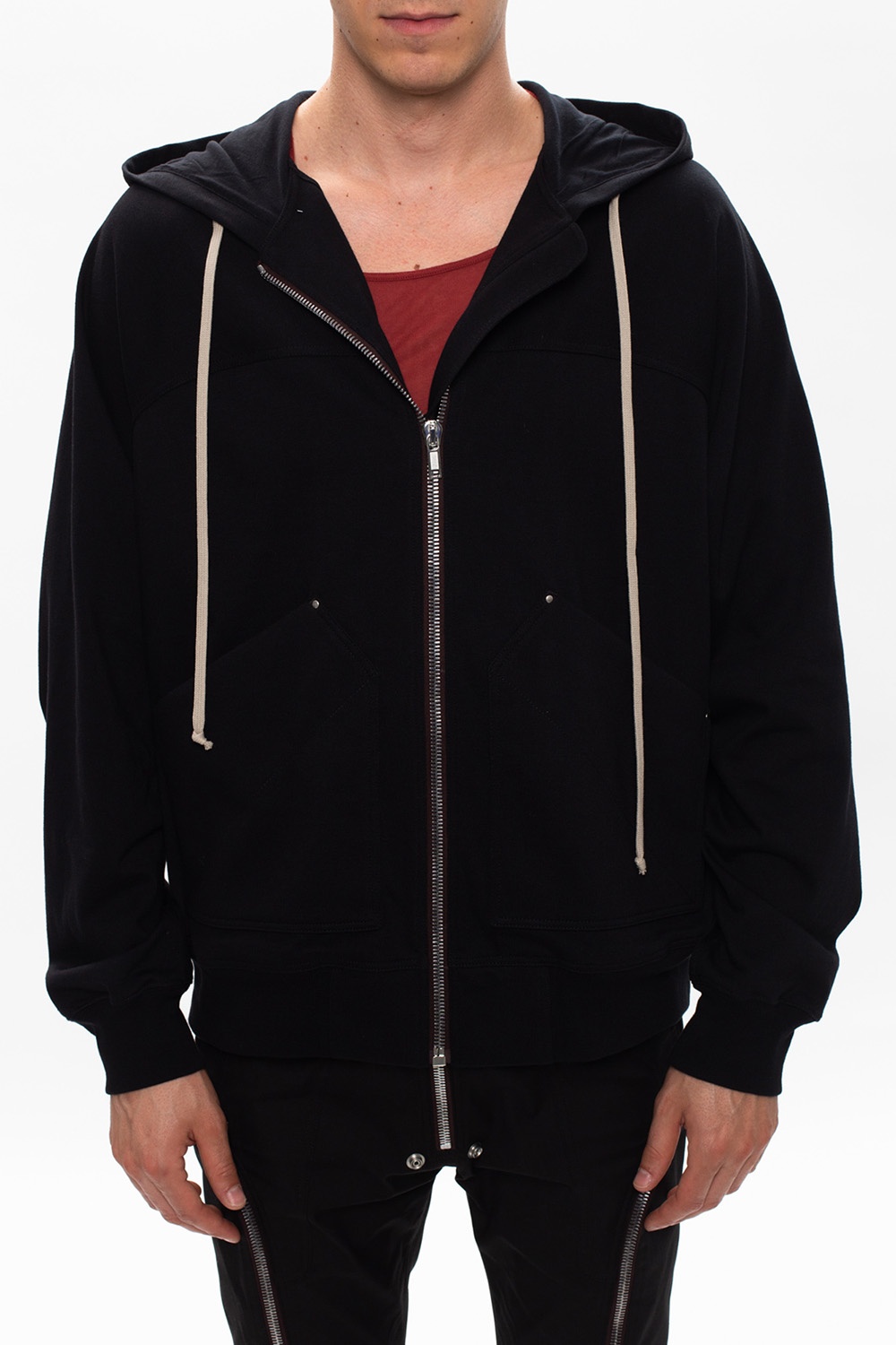 Rick Owens Hoodie with insert Transit round neck short sleeve T